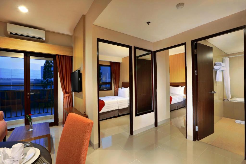 Letto o letti in una camera di Atria Residences Gading Serpong