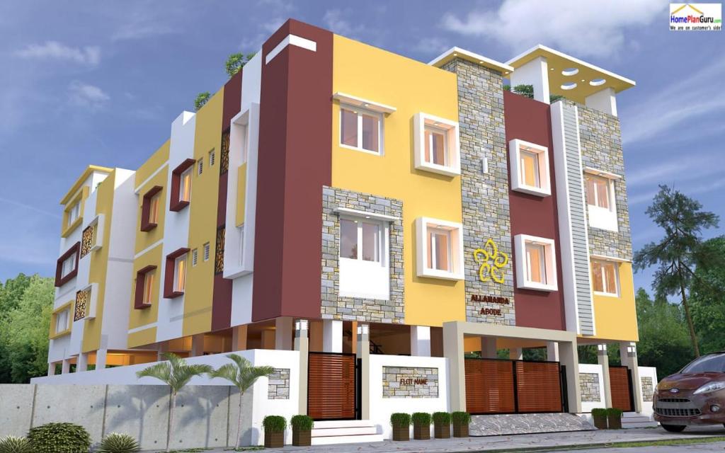 una rappresentazione di un edificio di Allamanda Abode a Chennai
