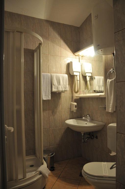 Koupelna v ubytování Hotel Terex
