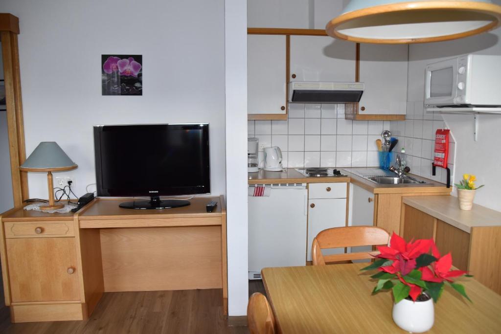 Köök või kööginurk majutusasutuses Gästehaus Friedl