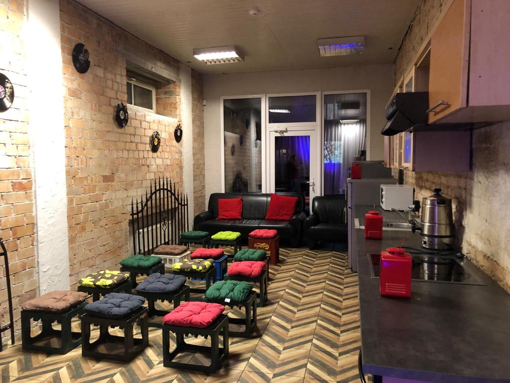 Posezení v ubytování Rock'n'hostel