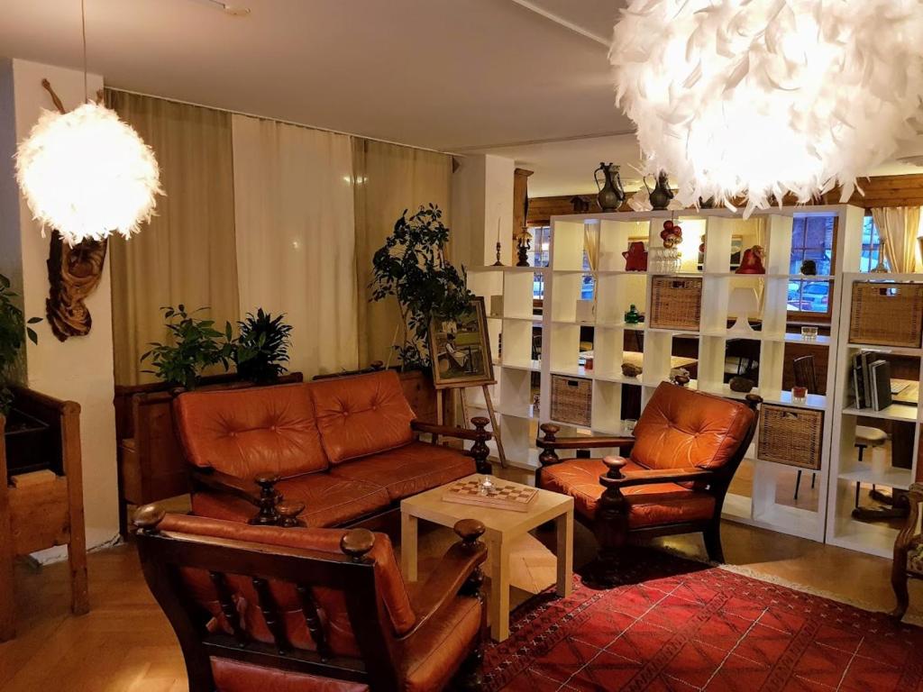 Posezení v ubytování Hôtel des Haudères