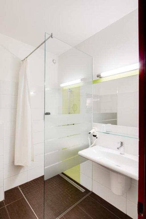 Koupelna v ubytování Hotel Am Sachsengang