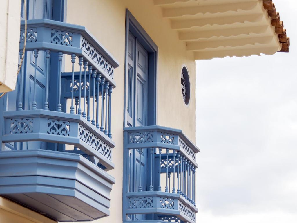 Svalir eða verönd á Hotel Azulado Jericó
