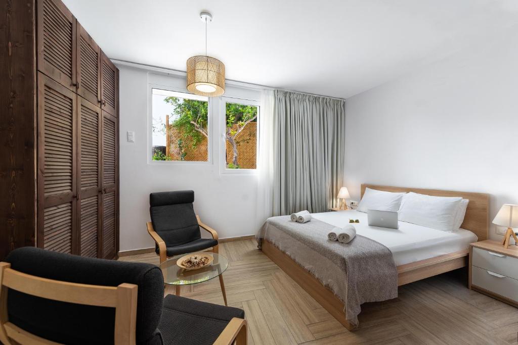 Ένα ή περισσότερα κρεβάτια σε δωμάτιο στο Stegna Dream