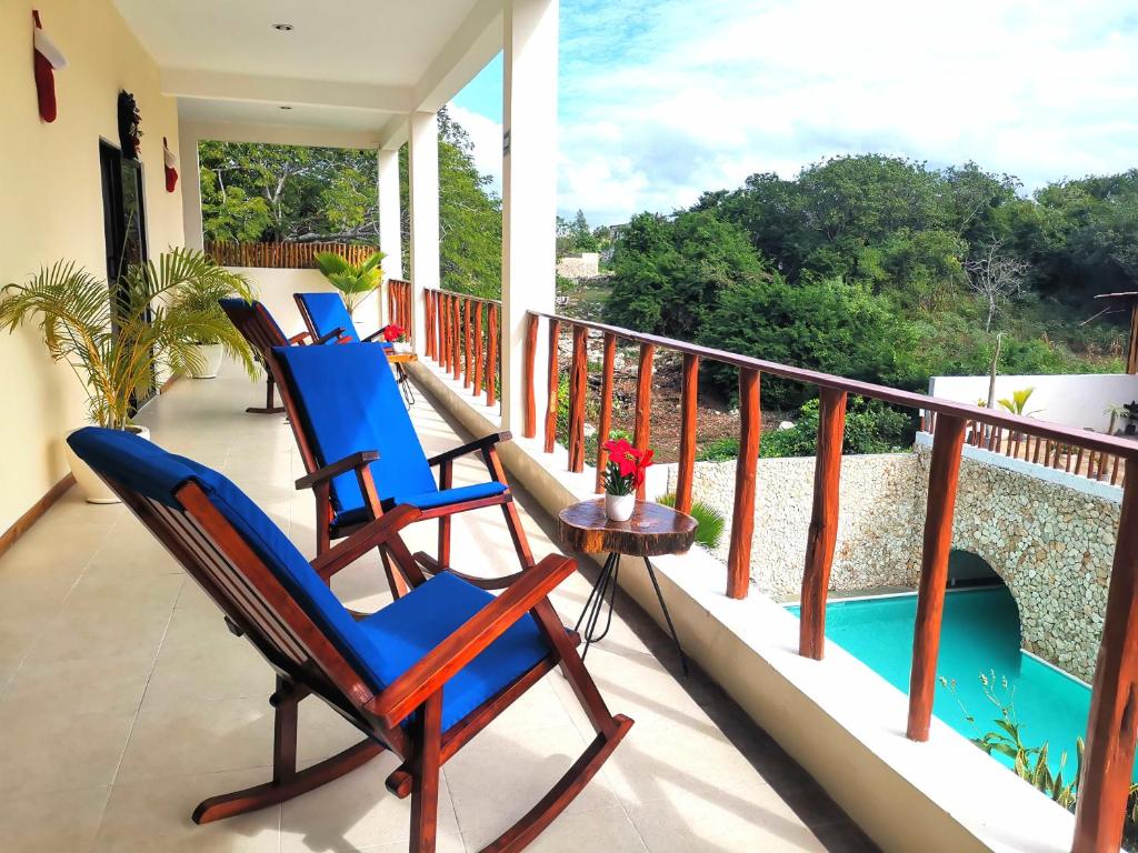 Balkón nebo terasa v ubytování Mayan Majesty Boutique Hotel
