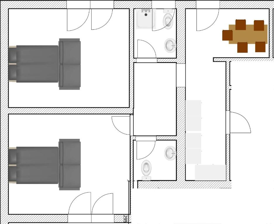 Půdorys ubytování Gästehaus Maria