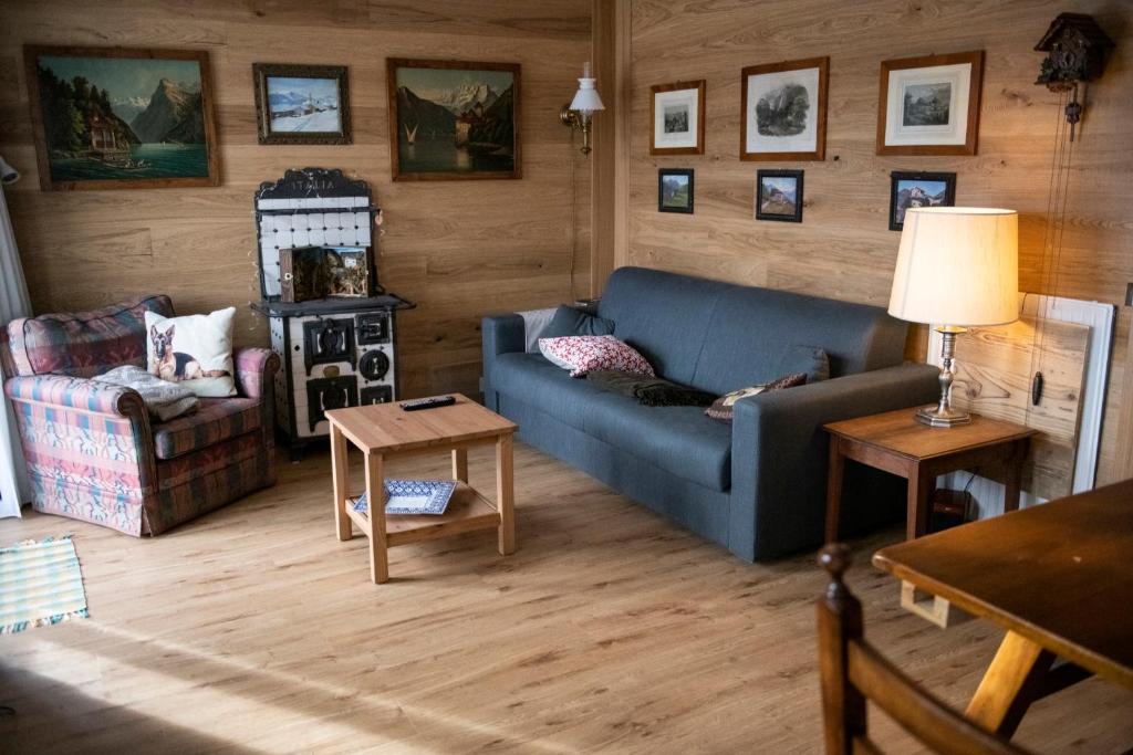 Posezení v ubytování Appartement de montagne, idéalement situé