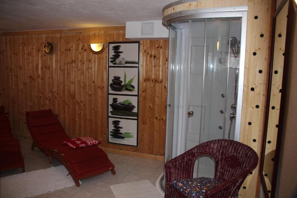 Ein Sitzbereich in der Unterkunft Haus Mauken - Appartments mit Panoramablick