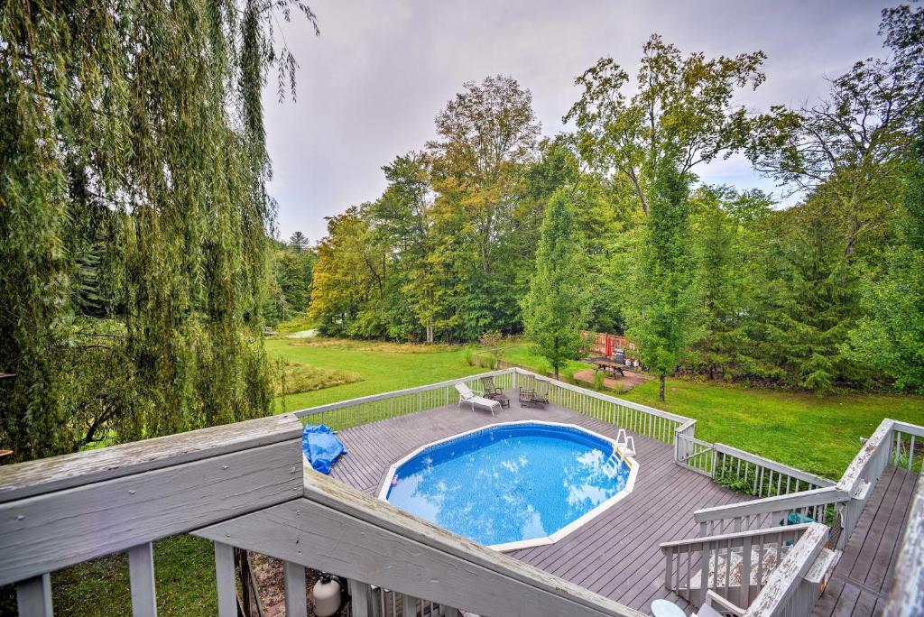 Lakefront Windham Area Home with Private Pool and Dock