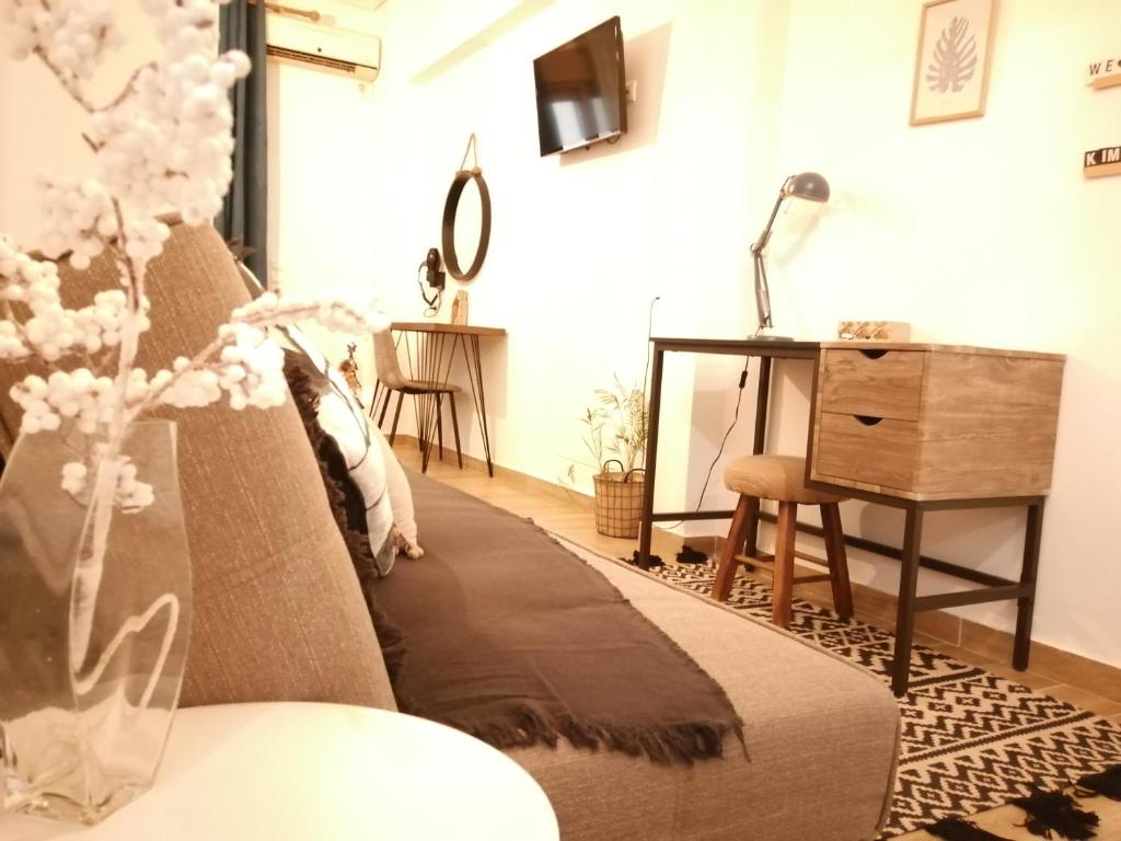 Posezení v ubytování Athens city center cozy apartment