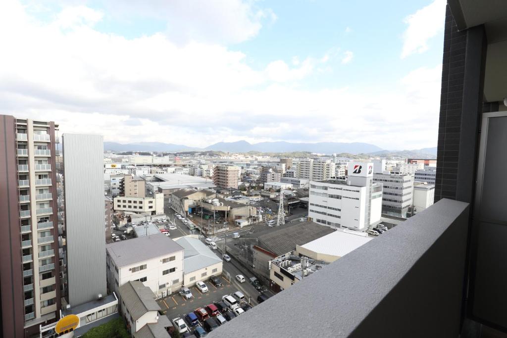 Nespecifikovaný výhled na destinaci Fukuoka nebo výhled na město při pohledu z aparthotelu