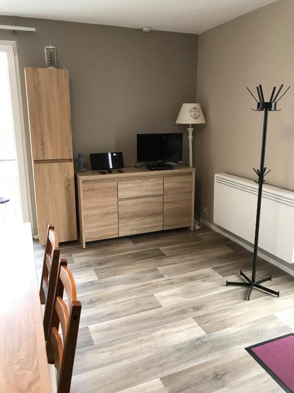 TV a/nebo společenská místnost v ubytování Domaine "Les Hochets