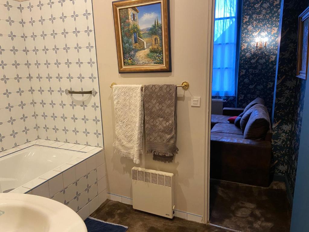 Koupelna v ubytování Le Castel Ecossais