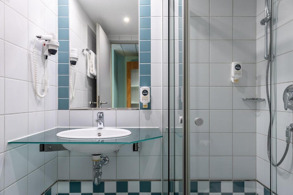Koupelna v ubytování Hotel Fränkische Schweiz-Pegnitz
