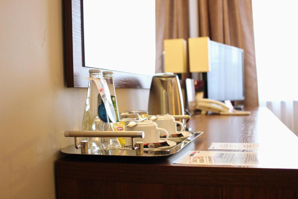 Kuchyň nebo kuchyňský kout v ubytování Hotel Tychy