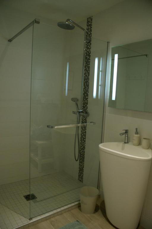 Koupelna v ubytování Magnifique Suite avec Jacuzzi privatif