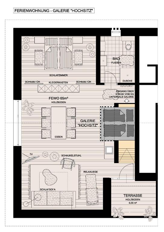 Plán poschodí v ubytovaní Appartement Hochsitz