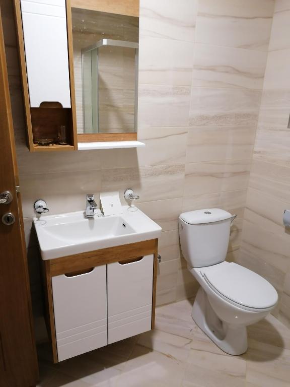 Koupelna v ubytování Vila Meridijan