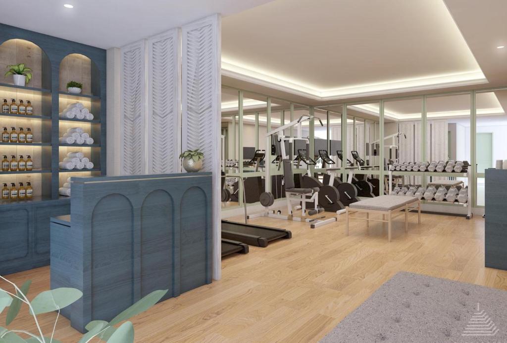 Fitness centrum a/nebo fitness zařízení v ubytování Jambuluwuk Thamrin Hotel