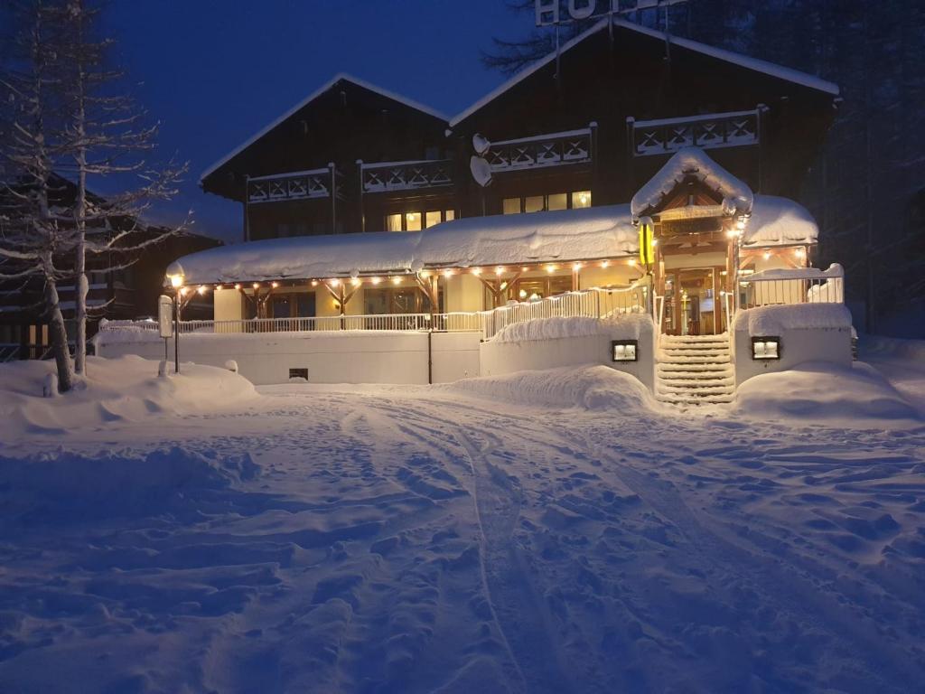 Hotel Alpenhof during the winter