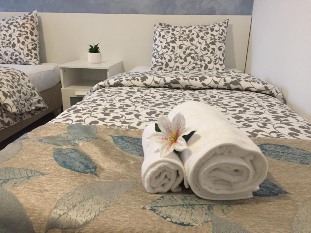 Postel nebo postele na pokoji v ubytování Top Style Villa