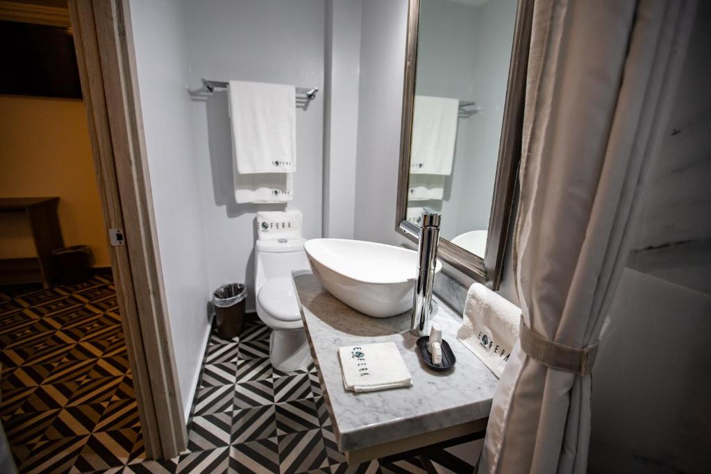 Koupelna v ubytování Hotel Esfera Tulancingo