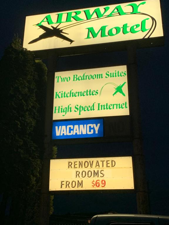 Certifikát, hodnocení, plakát nebo jiný dokument vystavený v ubytování Airways Motel