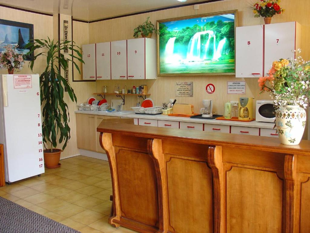 Kuchyň nebo kuchyňský kout v ubytování Hotel CHEZ PAPA DAYA