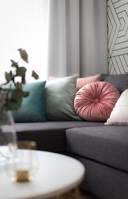Posezení v ubytování oompH Warsaw Downtown Apartments