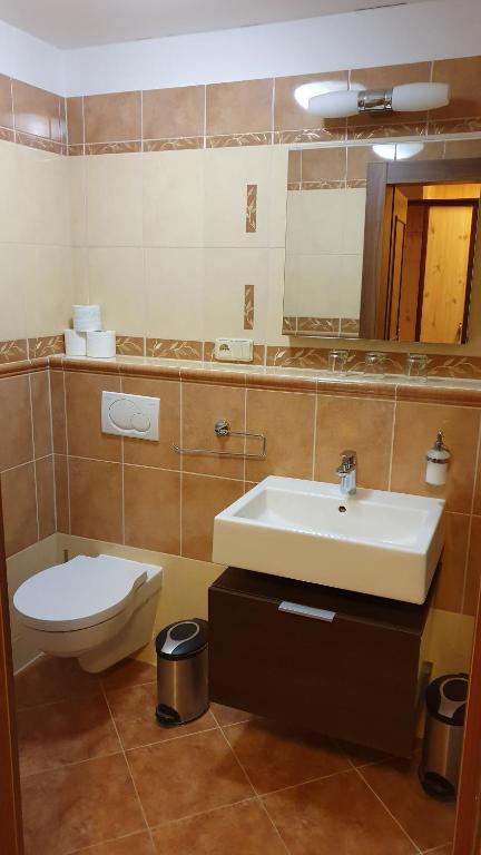 Łazienka w obiekcie Hotel Obří Sud Javorník
