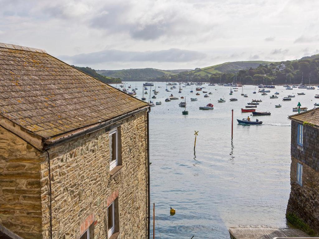 ein großer Wasserkörper mit Booten darin in der Unterkunft 8b Fore Street in Salcombe