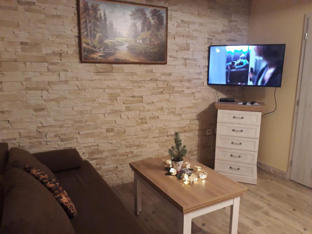 TV a/nebo společenská místnost v ubytování Apartmány Matilda