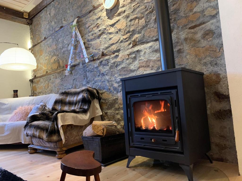 A seating area at EskiZ - Our stone home