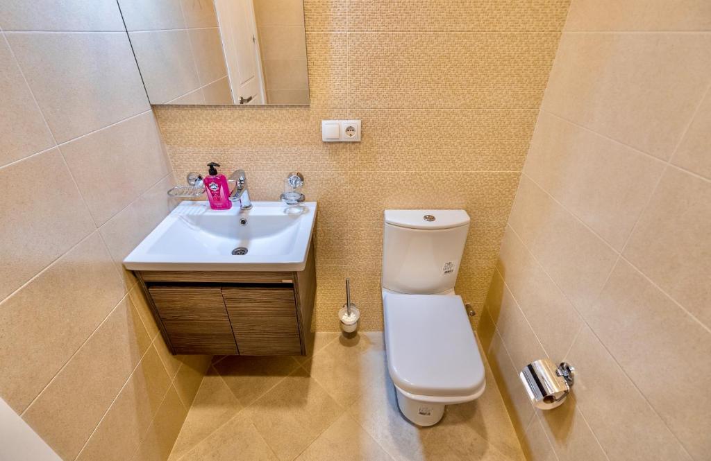 Koupelna v ubytování GVC 3-room 2-level apt New Gudauri