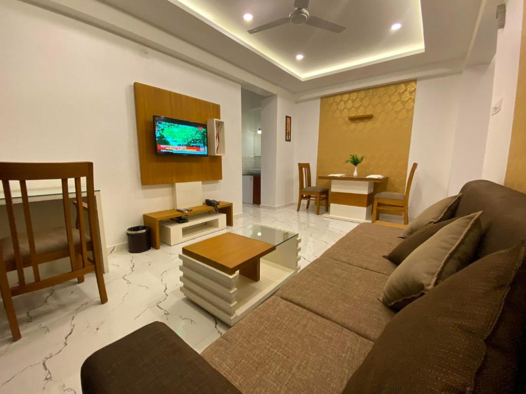 Posezení v ubytování Utsavam Hotel Apartments