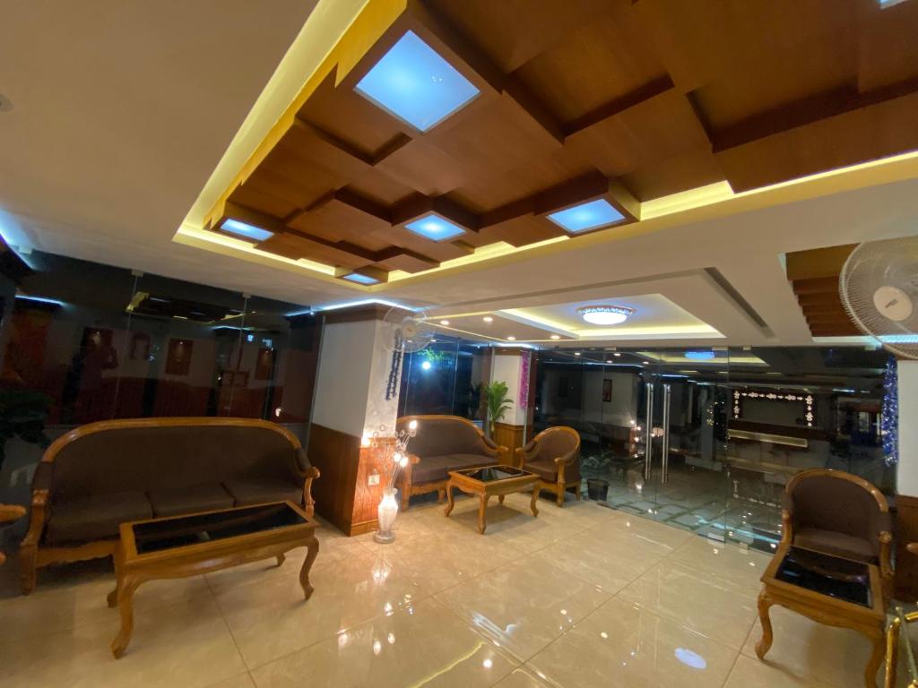 Posezení v ubytování Utsavam Hotel Apartments