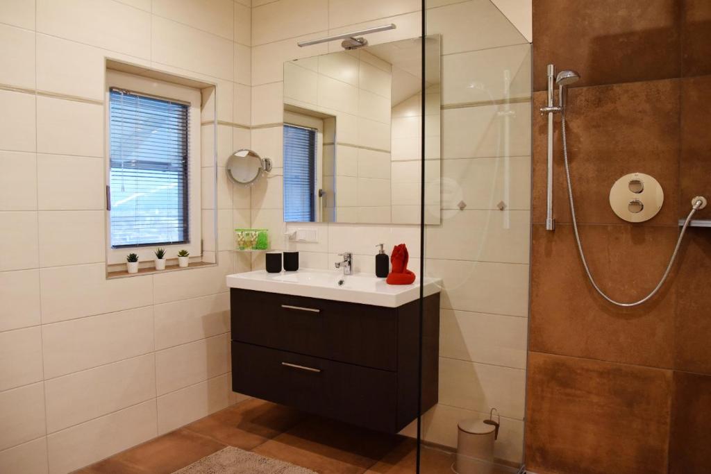 Koupelna v ubytování Ferienwohnung Melanie