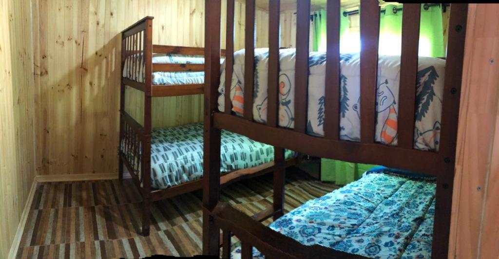 Postel nebo postele na pokoji v ubytování Cabañas Terra Nova Colbun Machicura