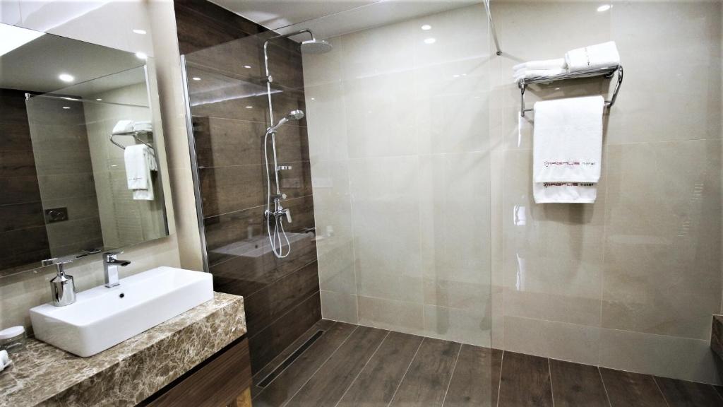 Koupelna v ubytování Hotel Magnus Trenčín