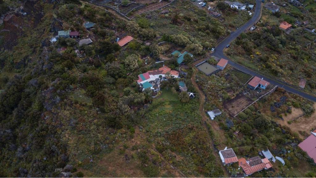 Letecký snímek ubytování Finca Pura Vida Blockhaus