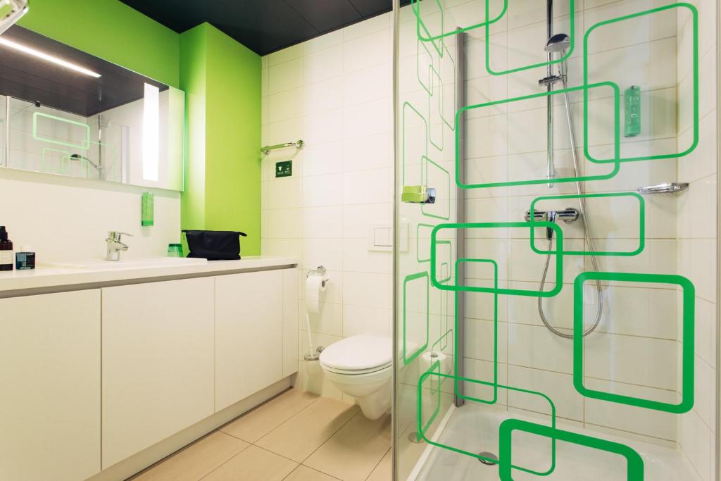 Vannituba majutusasutuses harry's home Linz-Urfahr hotel & apartments