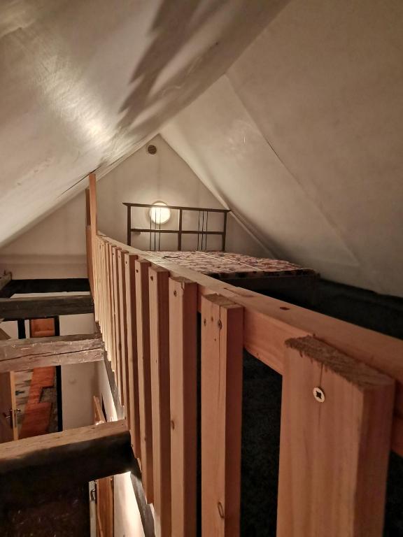 Postel nebo postele na pokoji v ubytování Chalupa U Potoka
