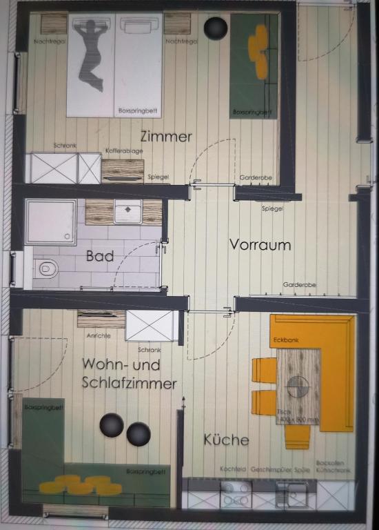 Plán poschodí v ubytovaní Appartement Franz