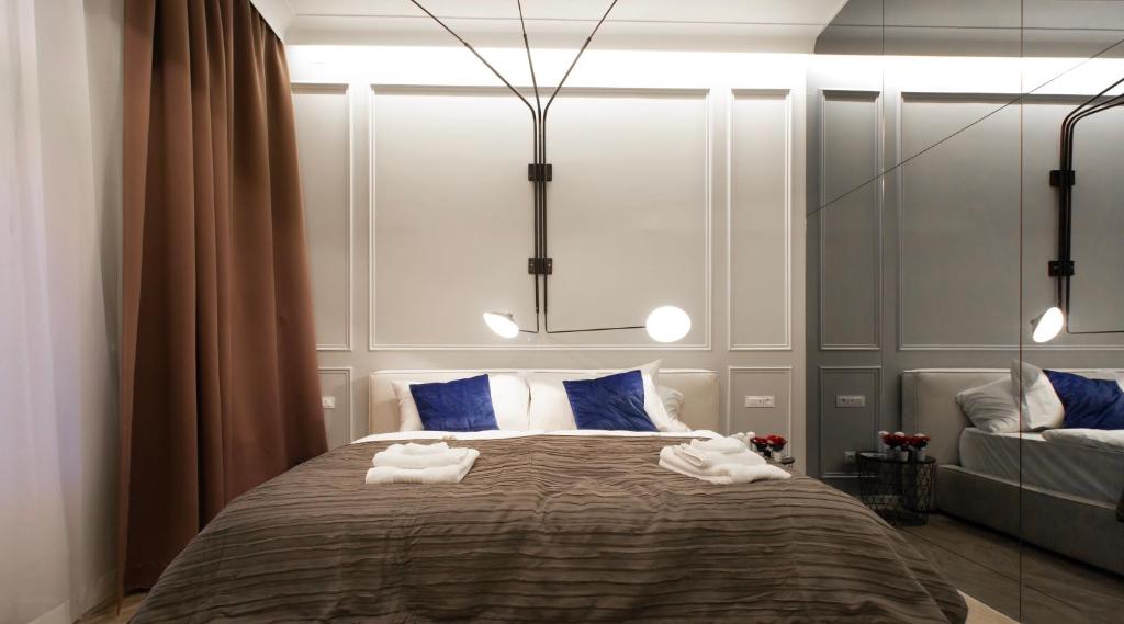 Posteľ alebo postele v izbe v ubytovaní Tesla Design Apartments Zagreb
