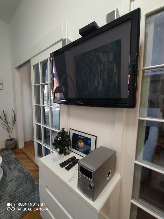 Televízia a/alebo spoločenská miestnosť v ubytovaní Apartment Zrinjevac