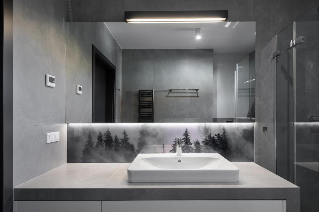 Kúpeľňa v ubytovaní Apartament Widok