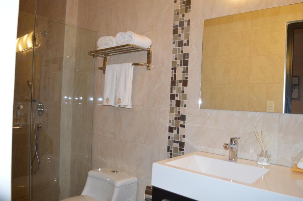Vannituba majutusasutuses Hotel Crowner David