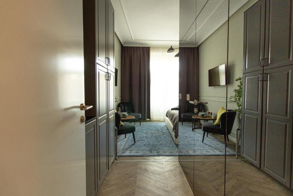Posedenie v ubytovaní Tesla Design Apartments Zagreb