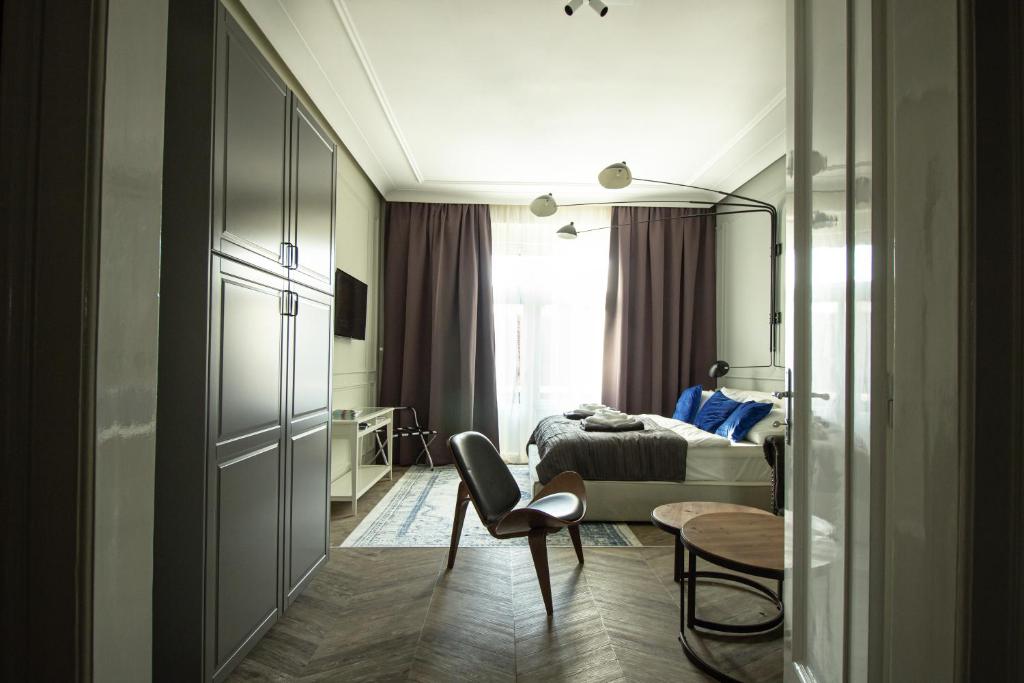 Posteľ alebo postele v izbe v ubytovaní Tesla Design Apartments Zagreb